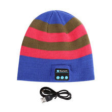 soft warm beanie hat wireless bluetooth smart cap headphone headset speaker mic J4U66