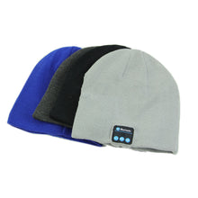 soft warm beanie hat wireless bluetooth smart cap headphone headset speaker mic J4U66