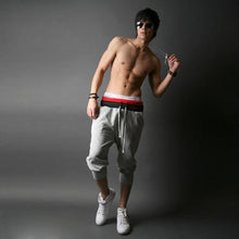New Special Men Pants Men's Large Size Trousers Casual Calf-Length Jogger Pants Low Crotch Harem Pants  J4U66