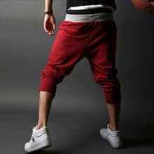 New Special Men Pants Men's Large Size Trousers Casual Calf-Length Jogger Pants Low Crotch Harem Pants  J4U66