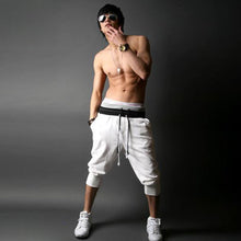 New Special Men Pants Men's Large Size Trousers Casual Calf-Length Jogger Pants Low Crotch Harem Pants  J4U66