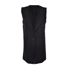 Long Vest Women Causal Loose Long Waistcoat One Button Sleeveless V-Neck Long Cardigan J4U66