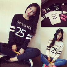 Women BF 25 Letters Printed Long Sleeve Hedging Sweatshirts Pullovers J4U66