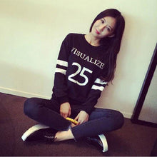 Women BF 25 Letters Printed Long Sleeve Hedging Sweatshirts Pullovers J4U66