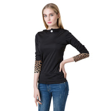 fashin women sweatshirt long sleeve leopard print hoodies plus size causal tops loose hoodie tracksuit black J4U66