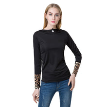 fashin women sweatshirt long sleeve leopard print hoodies plus size causal tops loose hoodie tracksuit black J4U66
