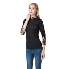 fashin women sweatshirt long sleeve leopard print hoodies plus size causal tops loose hoodie tracksuit black J4U66