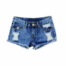 New Fashion Shorts Women Denim Shorts Solid Blue Short Jeans Hole Style Shorts J4U66