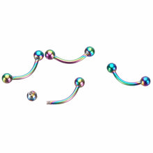 Stainless Steel Curved Barbell Ball Eyebrow Ring Eyebrow Piercing Nose Lip Tongue Ring S 4 Colors Body Jewelry J4U66