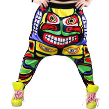 New Street Women Face Drop Croth Baggy Trousers Hip Hop Small Feet Dance Harem Pants J4U66