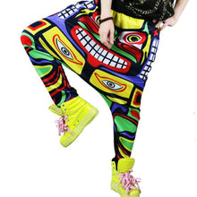 New Street Women Face Drop Croth Baggy Trousers Hip Hop Small Feet Dance Harem Pants J4U66