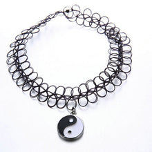 New Stretch Tattoo Choker Torques Necklace Elastic Pendant Necklaces Funky Lady Gift  J4U66