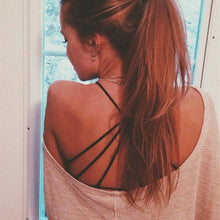 Women Strappy Bra Back Straps Cross Tank Top Trend All Match Crop Top Sexy Top Tiras Costas  J4U66