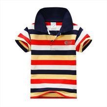 1-7Y Baby Children Boys Striped T-shirts Kids Tops S Tee Polo Shirts Clothing J4U66