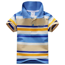 1~7 years baby children boys striped t-shirtss kids tops tee polo shirts clothing J4U66
