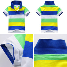 1~7 years baby children boys striped t-shirtss kids tops tee polo shirts clothing J4U66