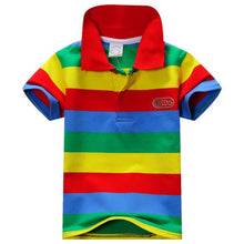 1~7 years baby children boys striped t-shirtss kids tops tee polo shirts clothing J4U66