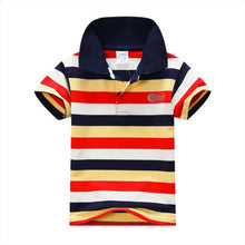 1~7 years baby children boys striped t-shirtss kids tops tee polo shirts clothing J4U66