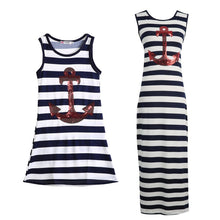 New Family Clothes Mother Daughter Dresses Women Kids Girls Long Casual Dress J4U66