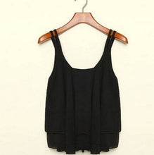 Zanzea Tank Crop Tops Sexy Women Strap Tiered Chiffon See Through Sleeveless Vest 4 Color S-4XL J4U66