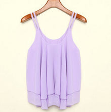 Zanzea Tank Crop Tops Sexy Women Strap Tiered Chiffon See Through Sleeveless Vest 4 Color S-4XL J4U66