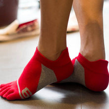 Men Five Finger Socks Men Cotton Socks 6 Print Hit Color Breathable Ankle Socks fit Asian Size 39-44 J4U66