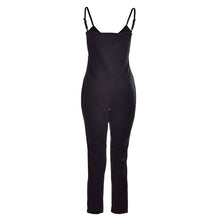 Women jumpsuit Solid Color Sleeveless Simple And Elegant Bodycon Playsuit J4U66