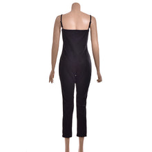 Women jumpsuit Solid Color Sleeveless Simple And Elegant Bodycon Playsuit J4U66