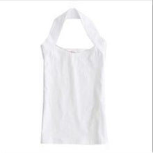 Sexy Cotton Halter Neck Sleeveless Vest Tank Backless Crop Top Strapless Bottoming Sheath Slim Vest For Women Ladie J4U66