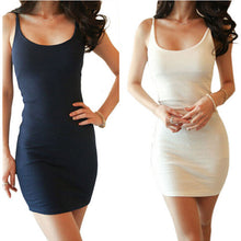 Sexy dresses Women Thin Strap Super Mini Bottoming Dress, White, Gray, Navy Blue, Black, S, M, L, XL, XXL J4U66