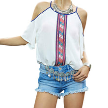 Strapless Blouse Women Patchwork Chiffon Tops Shirt Casual Women Blouse Off Shoulder Plus Size J4U66