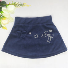 Style Kids Girls Skirt Sweet Heart Bowknot Printed Casual Short Children Skirts J4U66