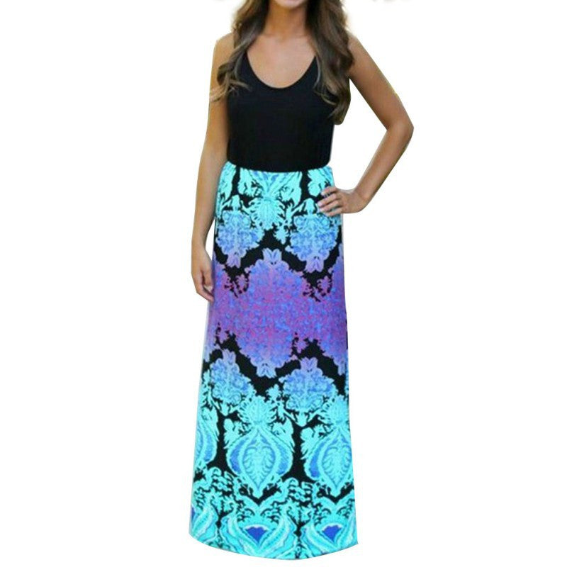 New Women Sexy Boho Long Maxi Party Dress Beach Dresses Sundress J4U66