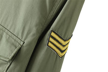 women shirts chest pockets embroidery turn down collar long sleeves button casual women tops loose blouse army green J4U66