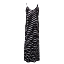 Women Strapless Polka Dot Casual Loose Long Maxi Dress Sexy Cotton Beachwear Vestidos Plus Size J4U66