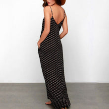 Women Strapless Polka Dot Casual Loose Long Maxi Dress Sexy Cotton Beachwear Vestidos Plus Size J4U66