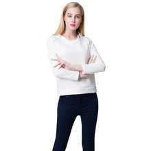 sweatshirt women tops long sleeve hoodies o neck loose tops casual pollover zipper basic suit J4U66