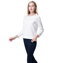sweatshirt women tops long sleeve hoodies o neck loose tops casual pollover zipper basic suit J4U66