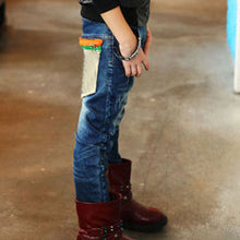 New Toddler Kid Cool Boy Jeans Denim Blue Close-fitting Pant Trousers 2-7Y Child J4U66