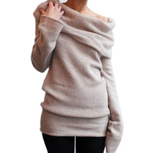 Women Casual Long Sleeve Knitted Sweater Sexy Sweaters Blusas Ladies Plus Size Women Pullover Tops J4U66