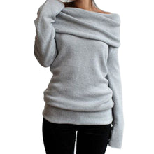 Women Casual Long Sleeve Knitted Sweater Sexy Sweaters Blusas Ladies Plus Size Women Pullover Tops J4U66