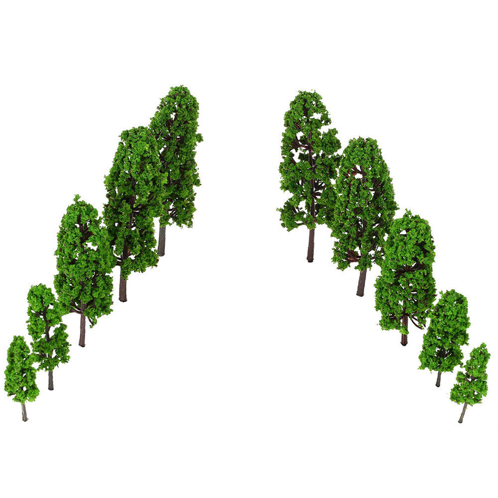 train layout green pagodo tree model garden scenery landscape architectural model diorama miniatures trees model 20pcs J4U66