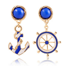 Vintage Brincos Gold Anchor Earrings Cute European And American Personality Drop EaringsWomen's Jewelry J4U66