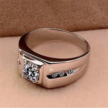 Vintage Chic Engagement Men Wedding Finger Rings Crystal Men Rings Jewelry Gifts S  J4U66