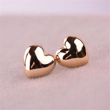 Vintage Gold Party Lady Earrings Korea Wedding Simple Sweet Love Heart Earring For Women Jewelry  J4U66