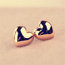 Vintage Gold Party Lady Earrings Korea Wedding Simple Sweet Love Heart Earring For Women Jewelry  J4U66