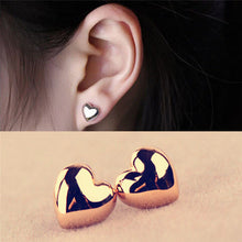 Vintage Gold Party Lady Earrings Korea Wedding Simple Sweet Love Heart Earring For Women Jewelry  J4U66
