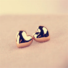 Vintage Gold Party Lady Earrings Korea Wedding Simple Sweet Love Heart Earring For Women Jewelry  J4U66