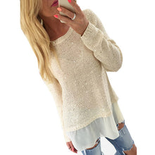 VogueWomen's Long Sleeve Loose Pullover Blouse Crewneck Long Tops Jumper J4U66