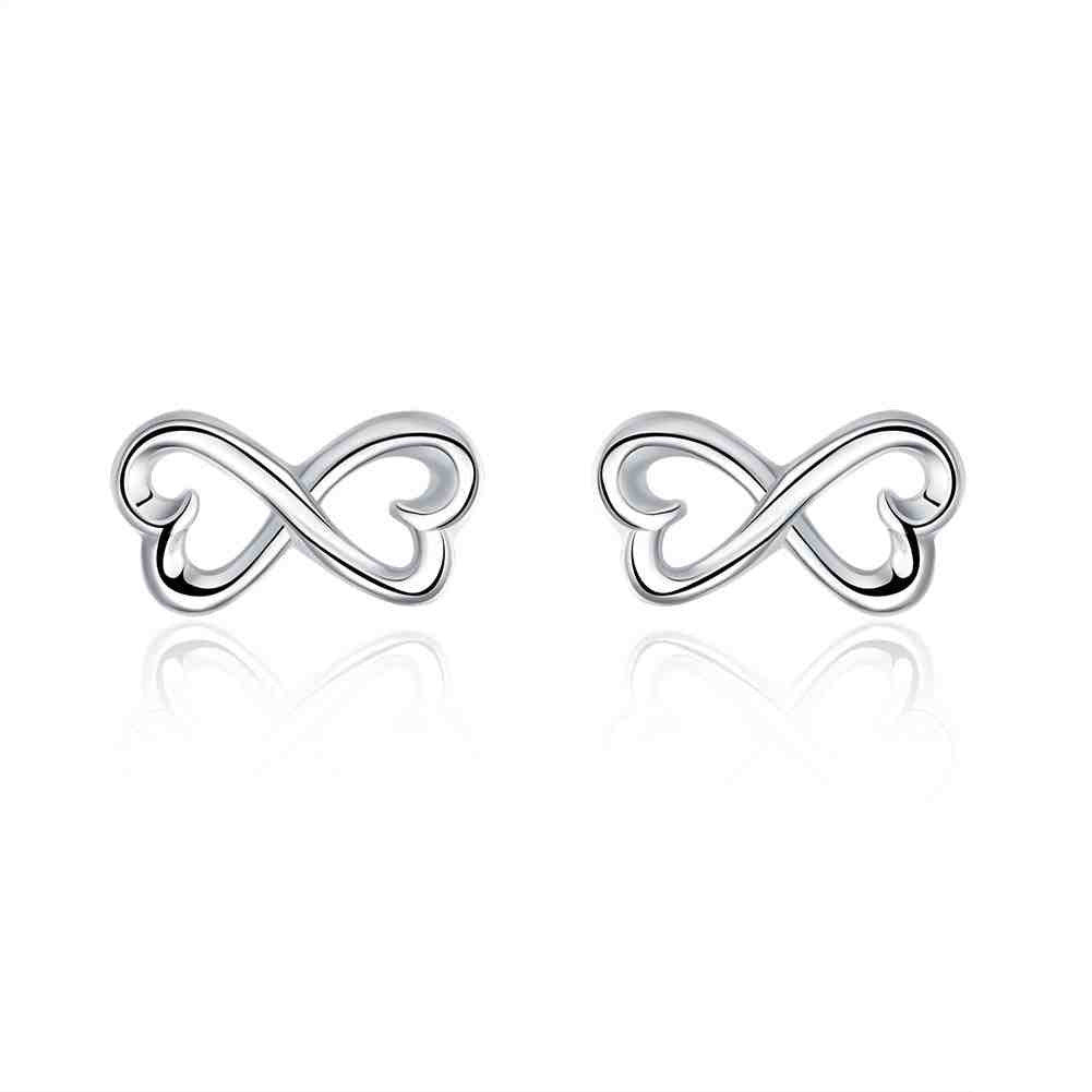 silver plated earing  shape stud earring silver plated earrings smte04 J4U66